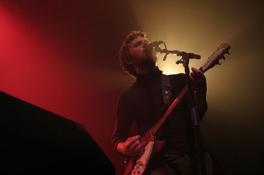 Rob singing, with some colour