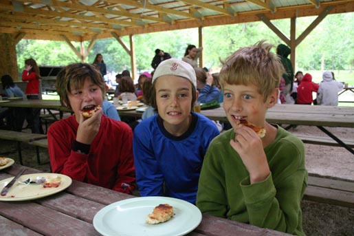 Three campers, Zach, Landon and Tim. All from Poplar.