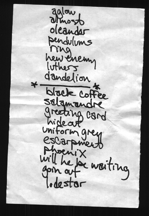 the list