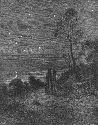 The darkening sky of the first night by Gustave Dore